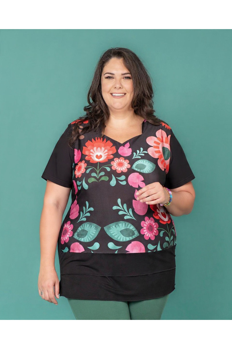 MAGLIA A V  FLOWER POWER