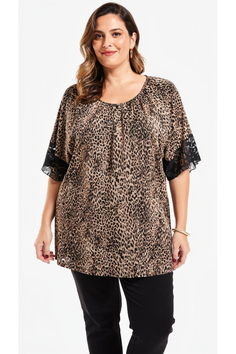 MAGLIA BAMBOLINA JABOT PIZZO