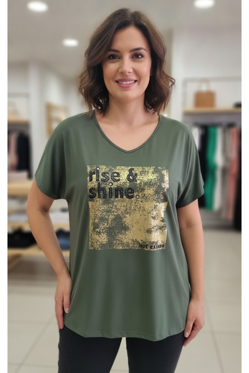 MAGLIA STAMPO "RISE e SHINE"