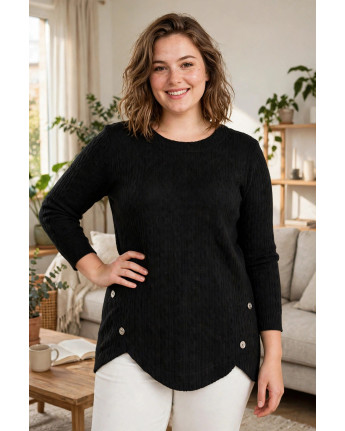 MAGLIA TRECCIA 6 BOTTONI