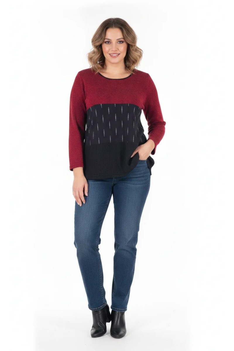 MAGLIA BICOLORE PIOGGIA STRASS