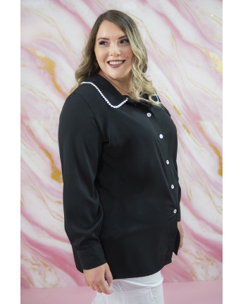 CAMICIA PASSAMANERIA SUL COLO