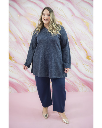 MAGLIA SCOLLO A V LUREX
