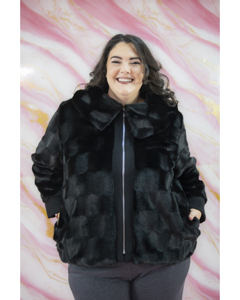 PELLICCIA ZIP CON POLSI